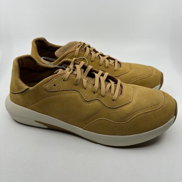 OluKai Koheo Sneaker, Men\'s 13 Suede Lace Up Casual Comfort Shoes Tan Footwear